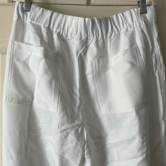 NWT BANANA REPUBLIC white tencel & linen trousers - Picture 3 of 4